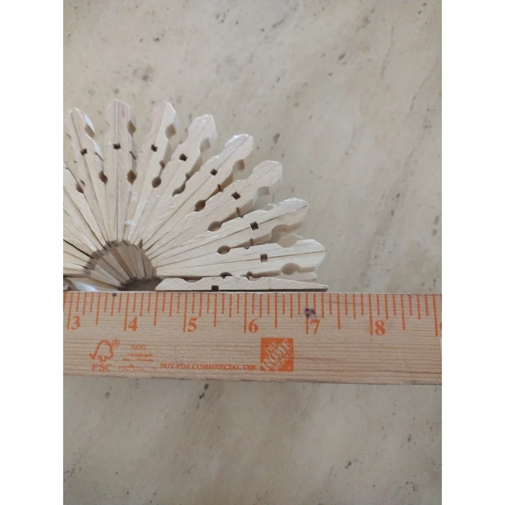Handmade Wooden Napkin Holder Made With Wood Clothes Pins Natural Color Geometri